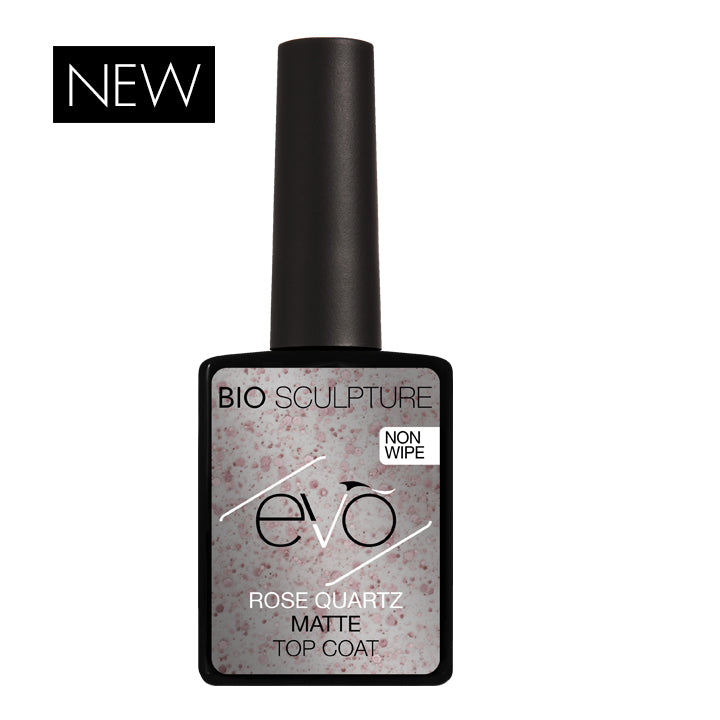EVO Rose Quartz Matte Top Coat 14ml – Ματ Top Coat με Ροζ Χρυσό Γκλίτερ (TPO Free)