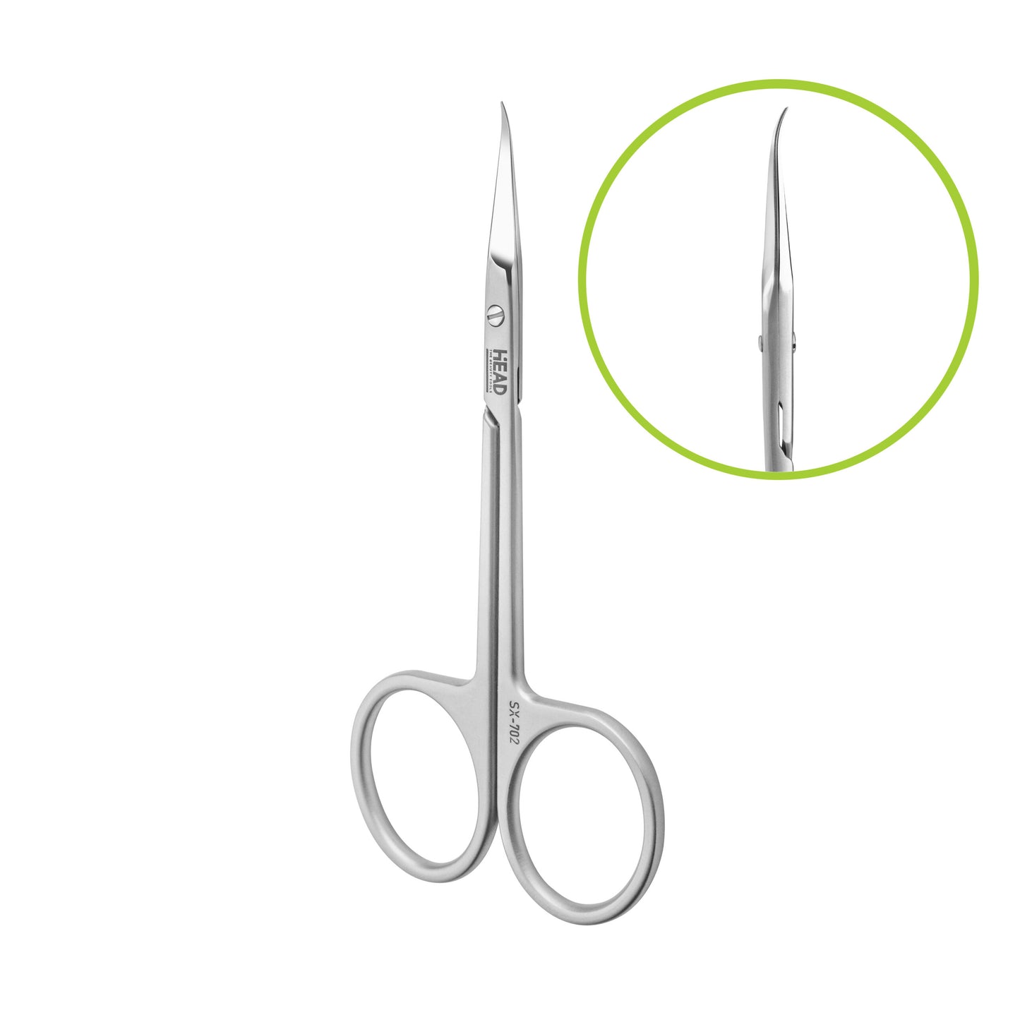 SX-702 Professional cuticle scissors L-103mm, blades 18 mm - Head The Beauty Tools
