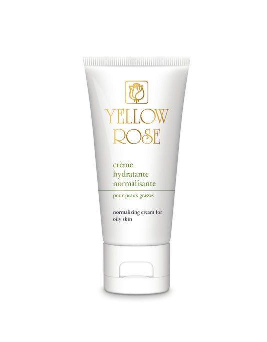 Tube of YELLOW ROSE Hydrating Cream for skin, with a white and green label, 50 ml size.