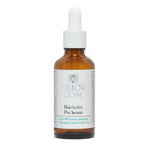 Yellow Rose HairActive Pro Serum bottle on a white background