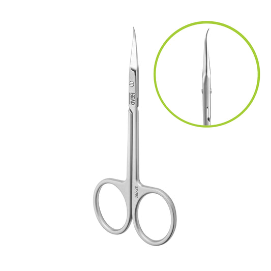 SX-702 Professional cuticle scissors L-103mm, blades 18 mm - Head The Beauty Tools