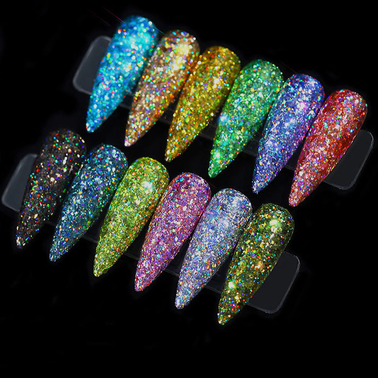 GLITTER PACK OF 12 - COLOURED