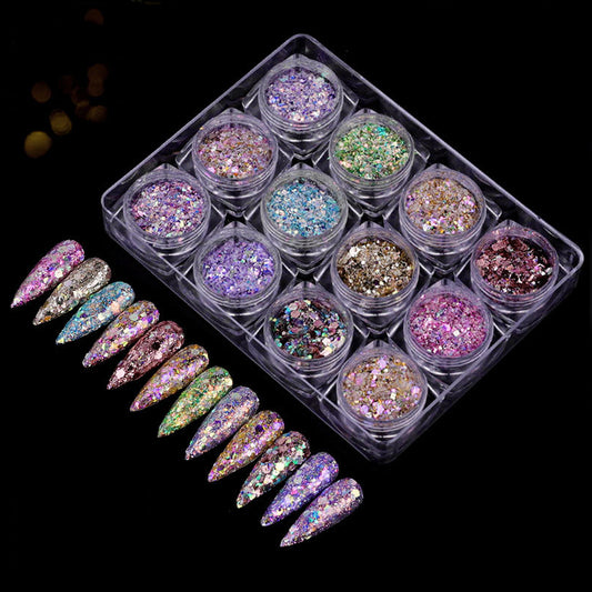 GLITTER PACK OF 12 - COLOURED