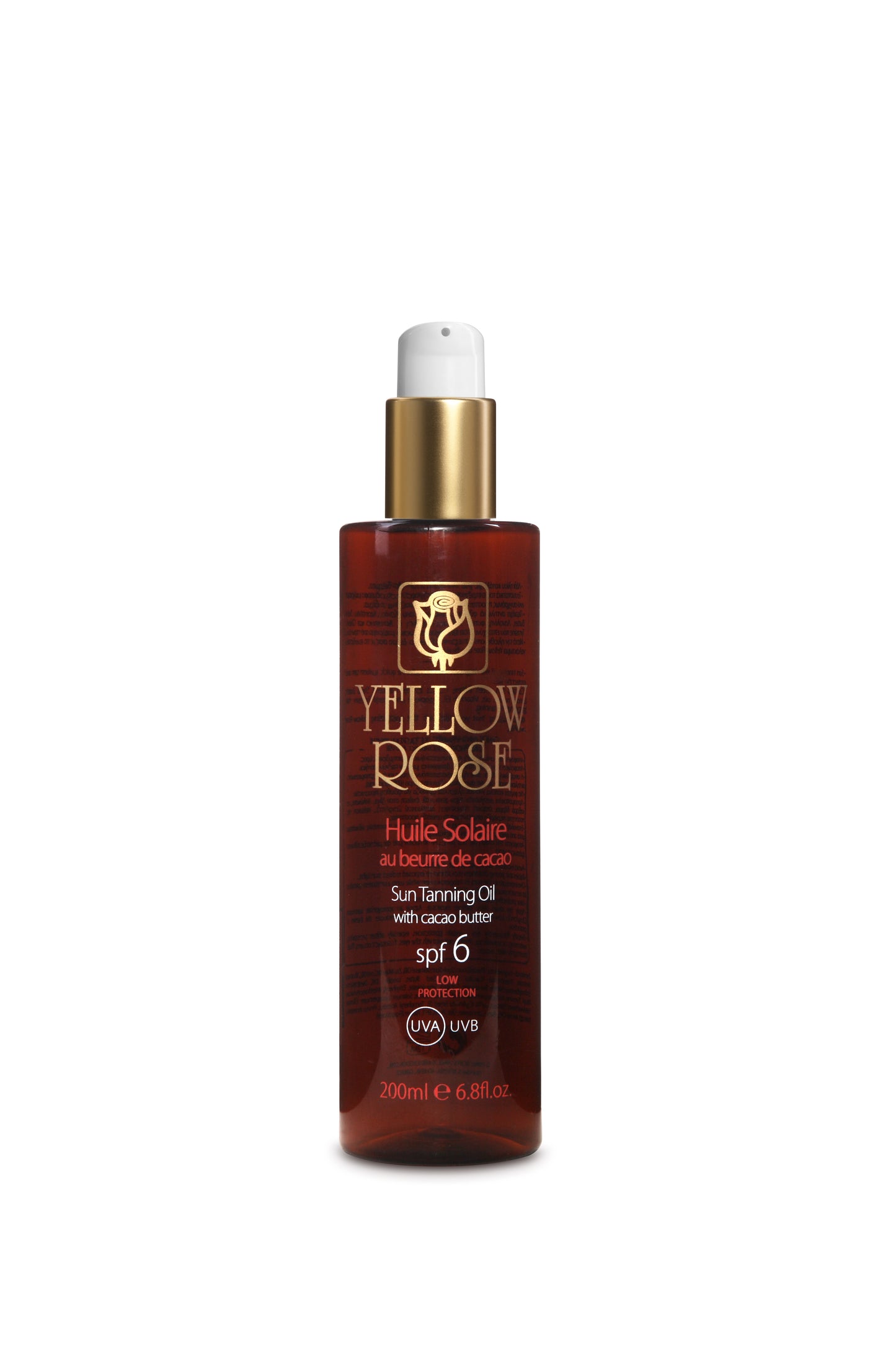 HUILE SOLAIRE (UVA/UVB) SPF 6 - 200ml YELLOW ROSE